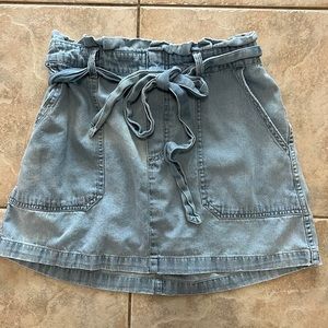 American Eagle paper bag denim skirt